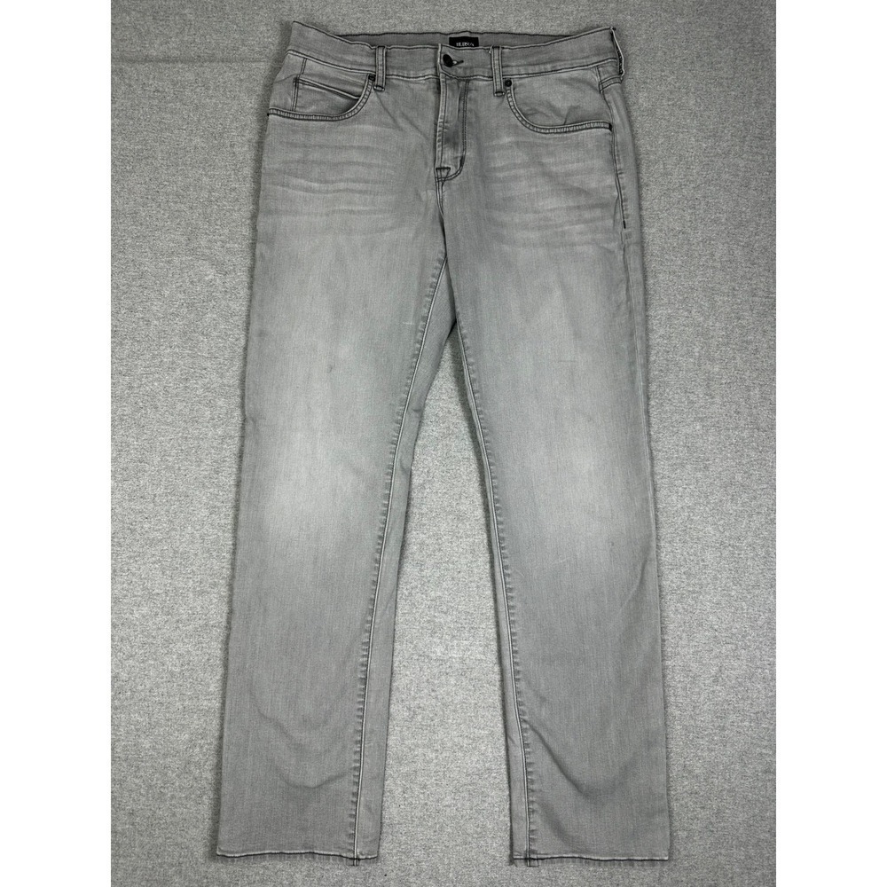 Hudson Jeans Mens 33x33 Grey Straight Leg Five Pocket Denim Wash